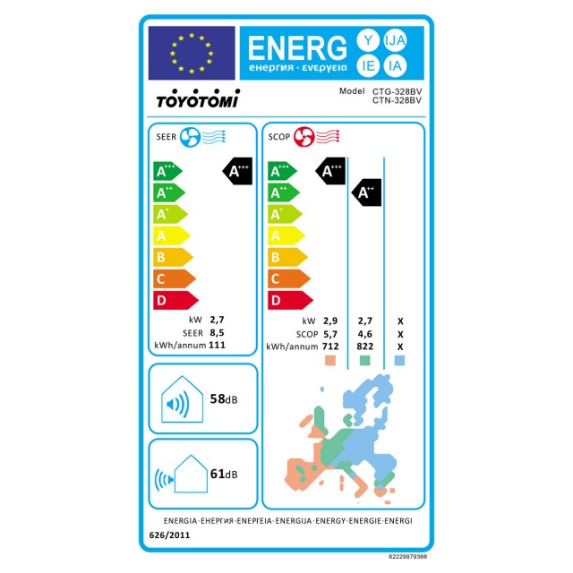 Κλιματιστικό Toyotomi Erai Black Velvet CTN/CTG-328BV Inverter WiFi 9000 BTU A+++