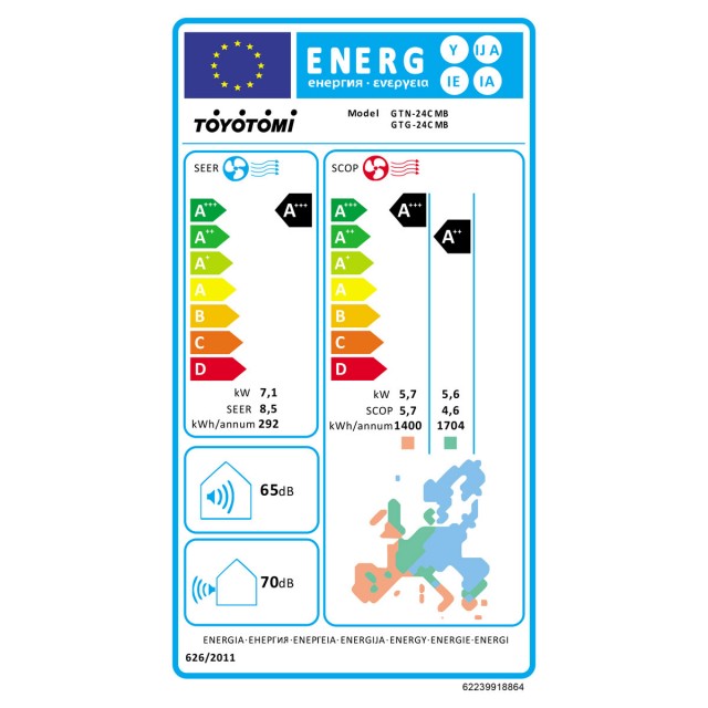 Κλιματιστικό Toyotomi Gosai Shadow Black GTN/GTG-24CMB Inverter WiFi 24000 BTU A+++