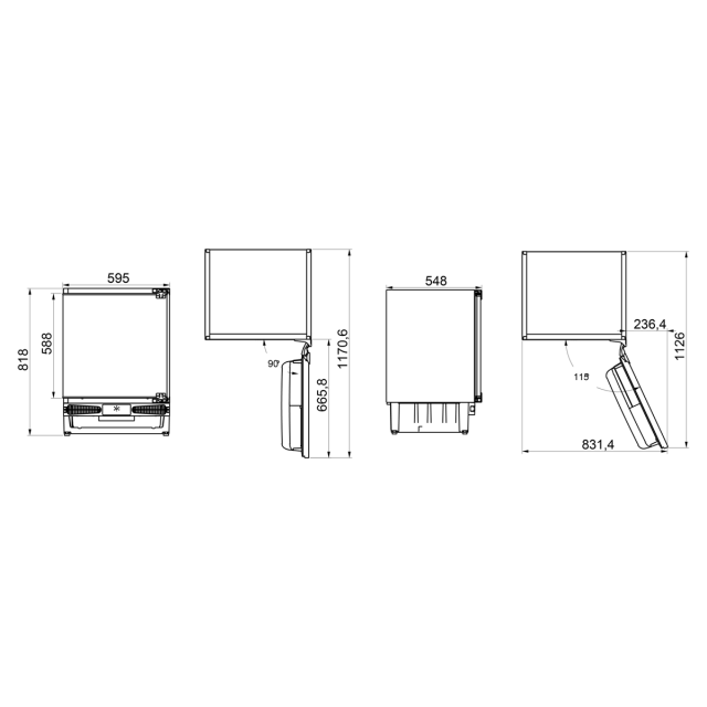 Εντοιχιζόμενο Ψυγείο Mini Bar VOX IKS 1601 E