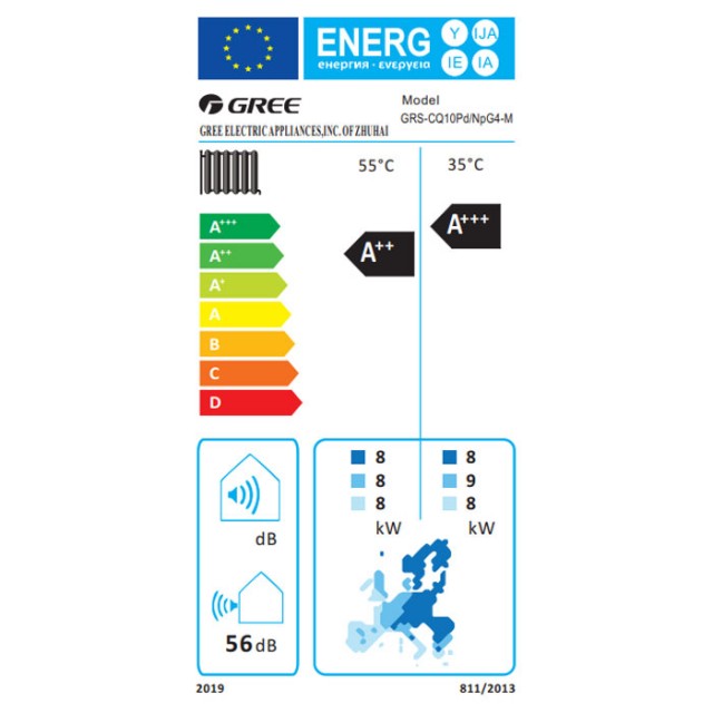 Αντλία Θερμότητας Monoblock Gree VERSATI V GRS-CQ10Pd/NpG4-M 3Φ 10kW