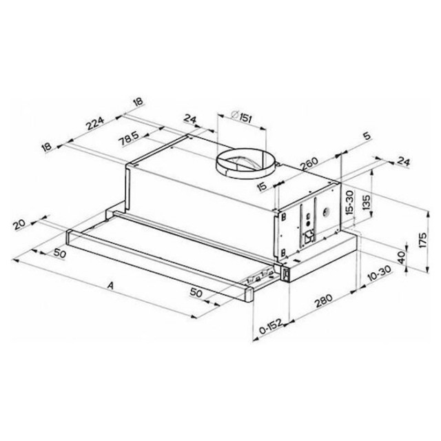 Απορροφητήρας Faber Flexa NG HIP AM/X A60 Inox