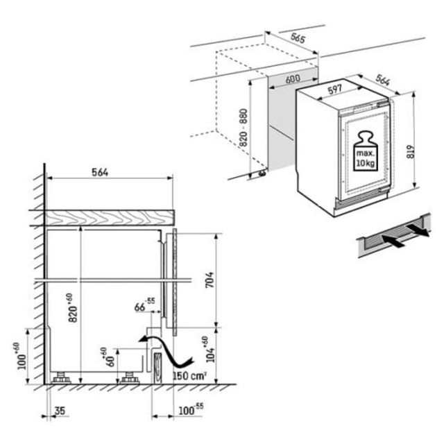 Εντοιχιζόμενο Ψυγείο Mini Bar Liebherr UORpr 366i prime