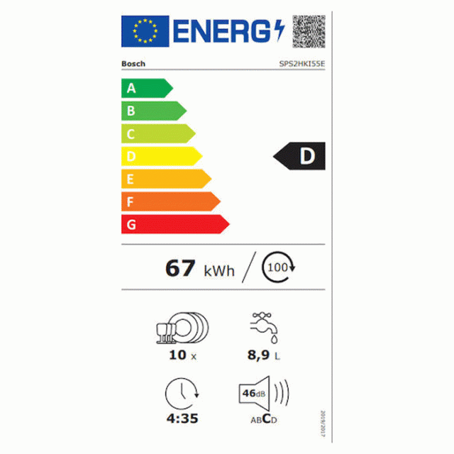 Ελεύθερο Πλυντήριο Πιάτων Bosch SPS2HKI55E
