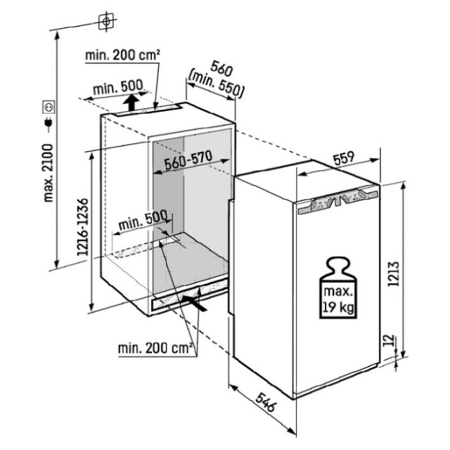 Εντοιχιζόμενο Ψυγείο Μονόπορτο Liebherr IRd 4121 plus EasyFresh
