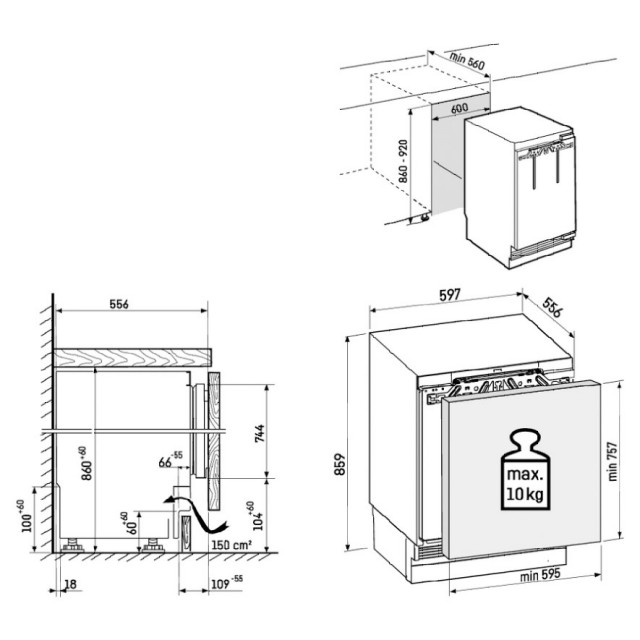 Εντοιχιζόμενο Ψυγείο Mini Bar Liebherr URPc 375i prime