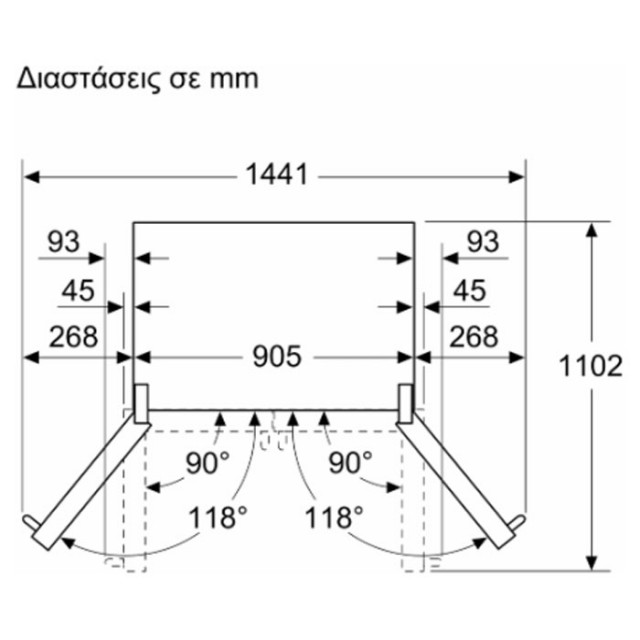 Ψυγείο Ντουλάπα Bosch KFF96PIEP 