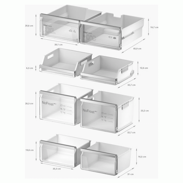 Ψυγείο Ντουλάπα Bosch KFI96AXEA NoFrost
