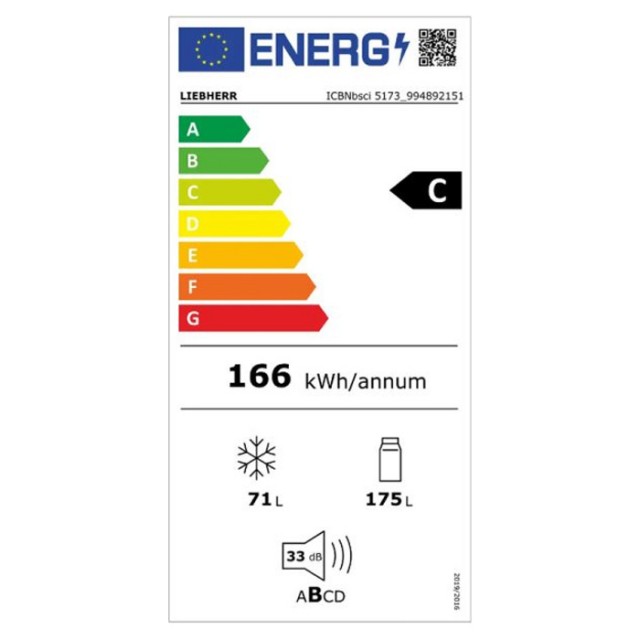 Εντοιχιζόμενος Ψυγειοκαταψύκτης Liebherr ICBNbsci 5173 Peak BioFresh NoFrost
