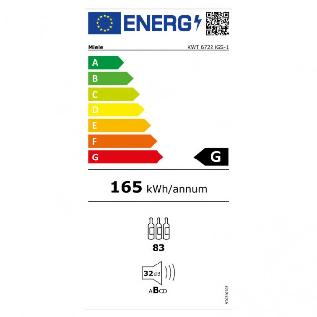 Εντοιχιζόμενος Συντηρητής Κρασιών Miele KWT 6722 iGS-1